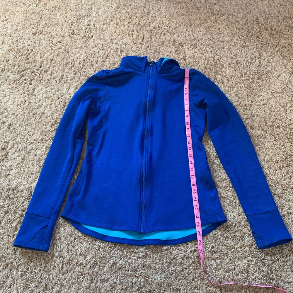 Blue Under Armour Zip up Sweater large